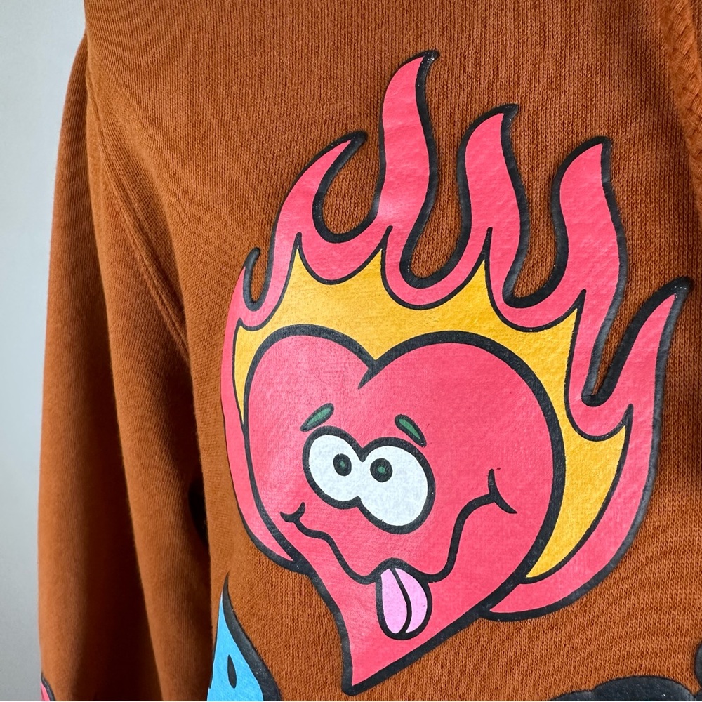 Alpha Collective Los Angeles “Burning Love” Whimsical Graphic Hoodie - Picture 3 of 7